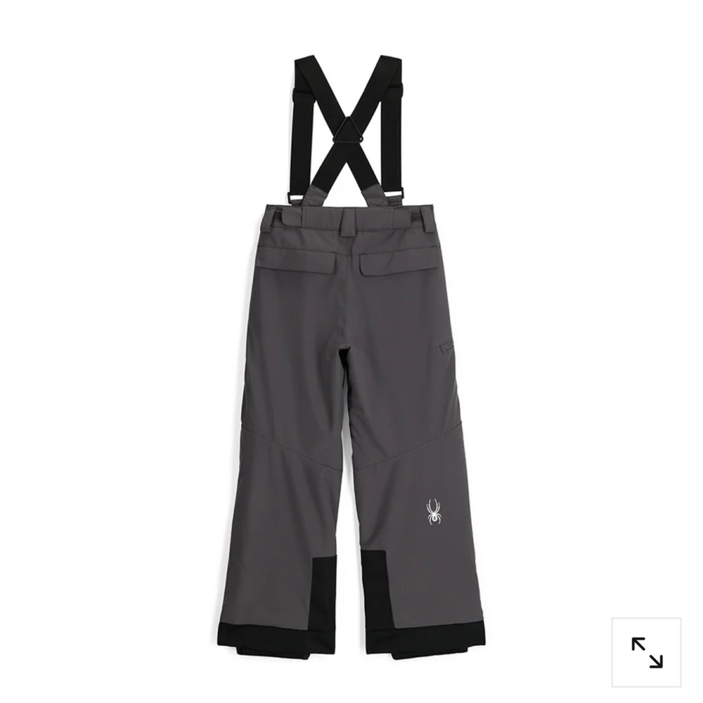 Big boys Spyder Black and grey ski snow pants size 8